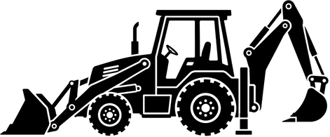 Icon of a backhoe loader